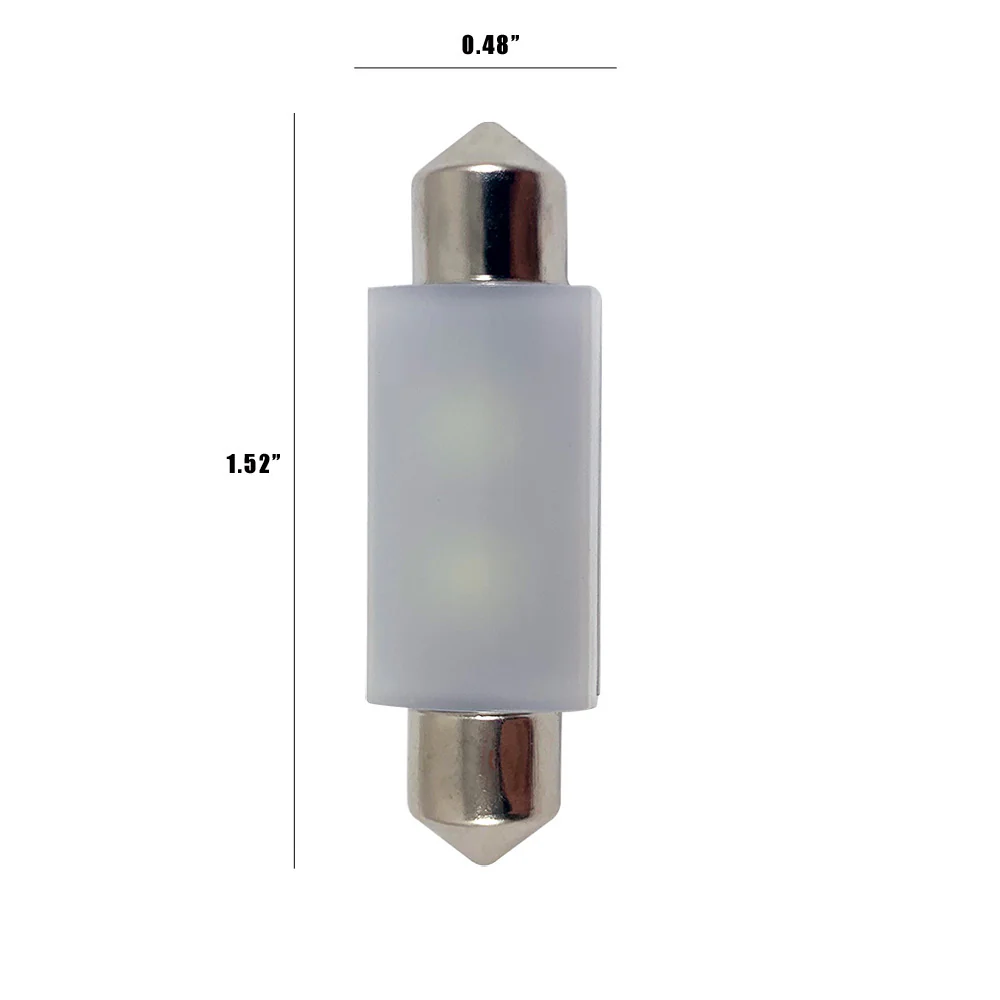 BulbAmerica 3910 LED Festoon 39mm 2.5W 12V 90Lm 6500K CAN Bus LED Bulb - Image 2