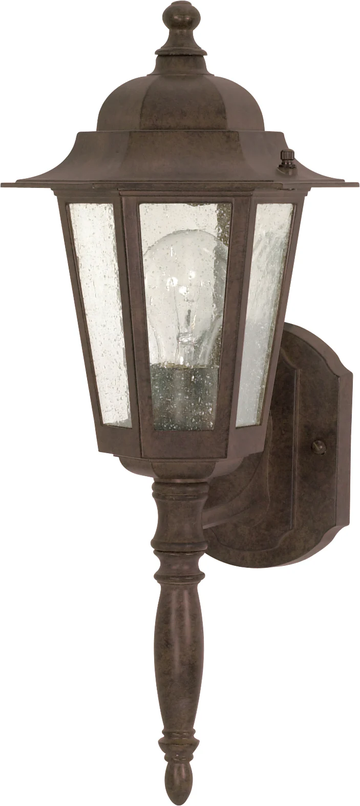 Nuvo Central Park 1-Light 18" Outdoor Wall Lantern Fixture in Old Bronze Finish