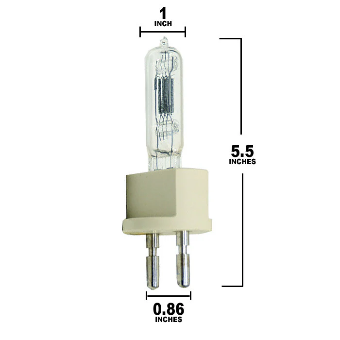 Mole Classic Fresnels Type 407 1,000W 6-in Baby Solarspot G22 Base Replacement Lamp - Image 2