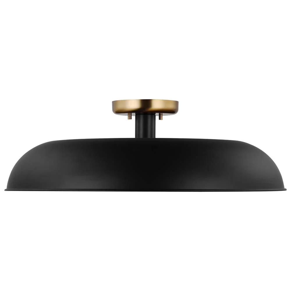 Colony 1-Light Large Semi-Flush Mount Fixture Matte Black - Image 3