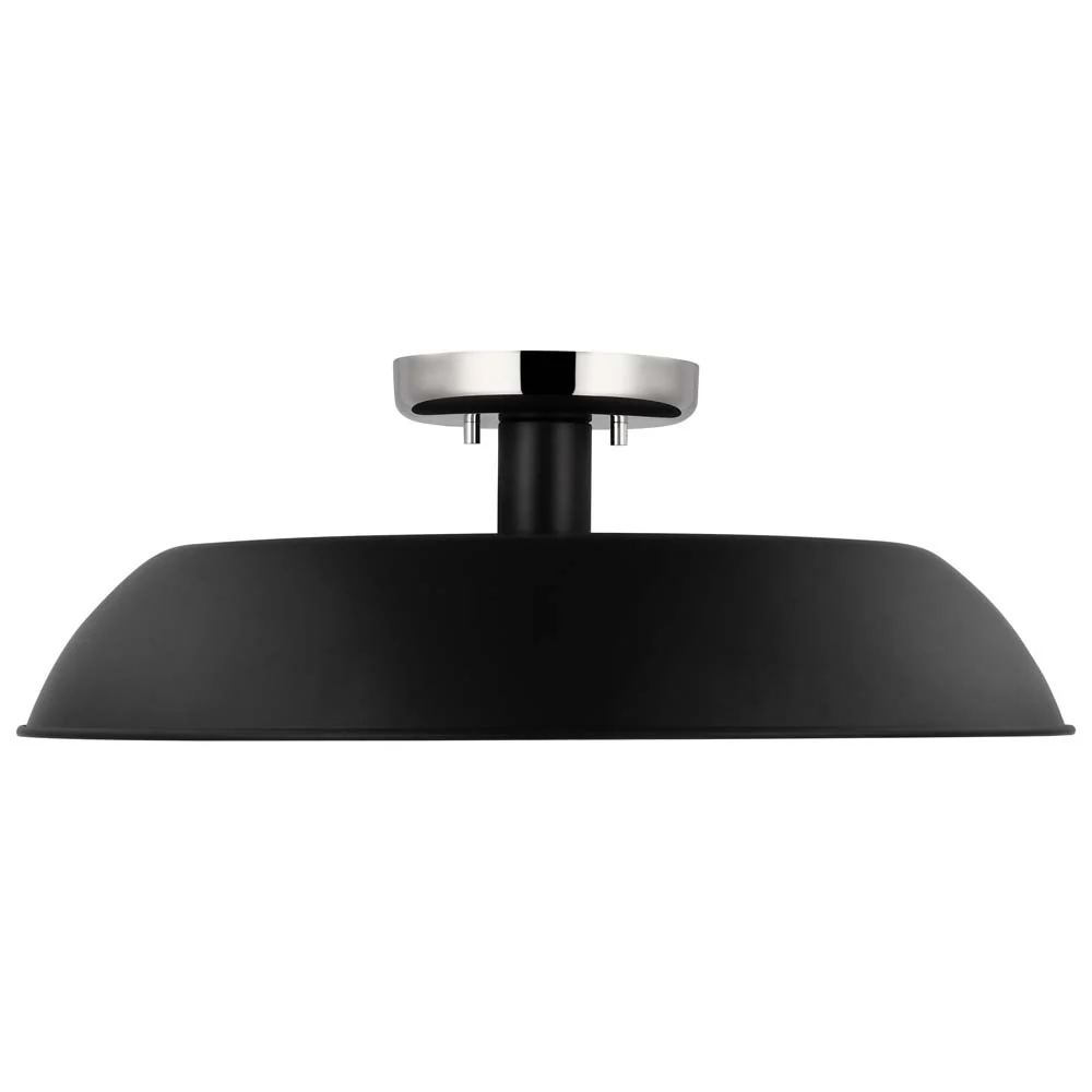Colony 1-Light Medium Semi-Flush Mount Fixture Matte Black - Image 3
