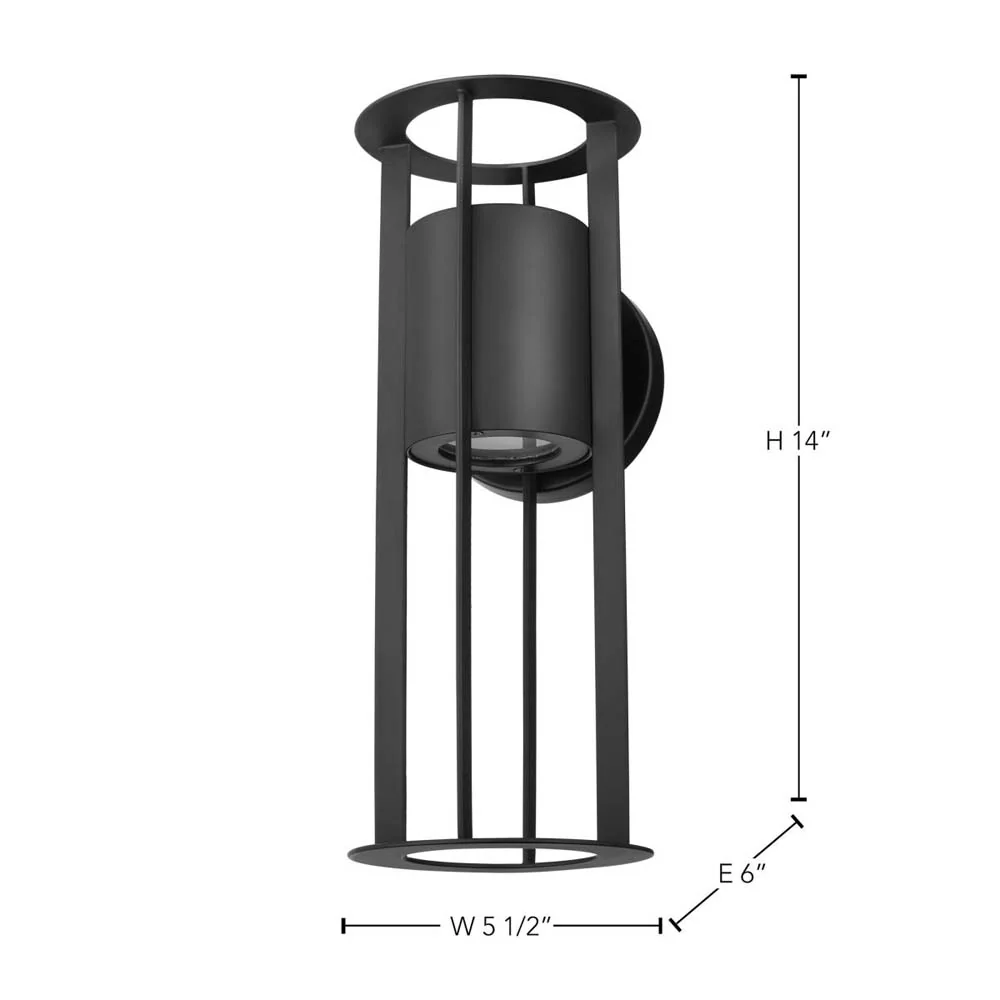 Continuum 10W LED Small Wall Lantern Matte Black Finish - Image 5