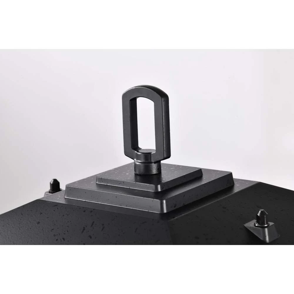 Cove Neck 16-in Post Light Lantern Textured Black Finish w/ Clear Seeded Glass - Image 5