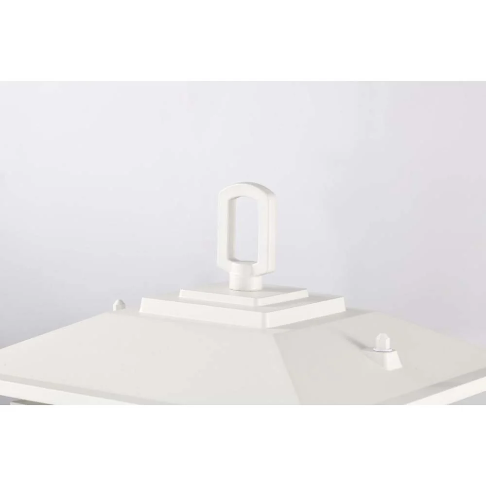 Cove Neck Outdoor 14-in Post Light Lantern White Finish w/ Clear Seeded Glass - Image 3