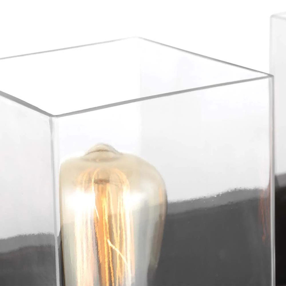 Crossroads 2-Light Vanity Matte Black with Clear Glass - Image 5
