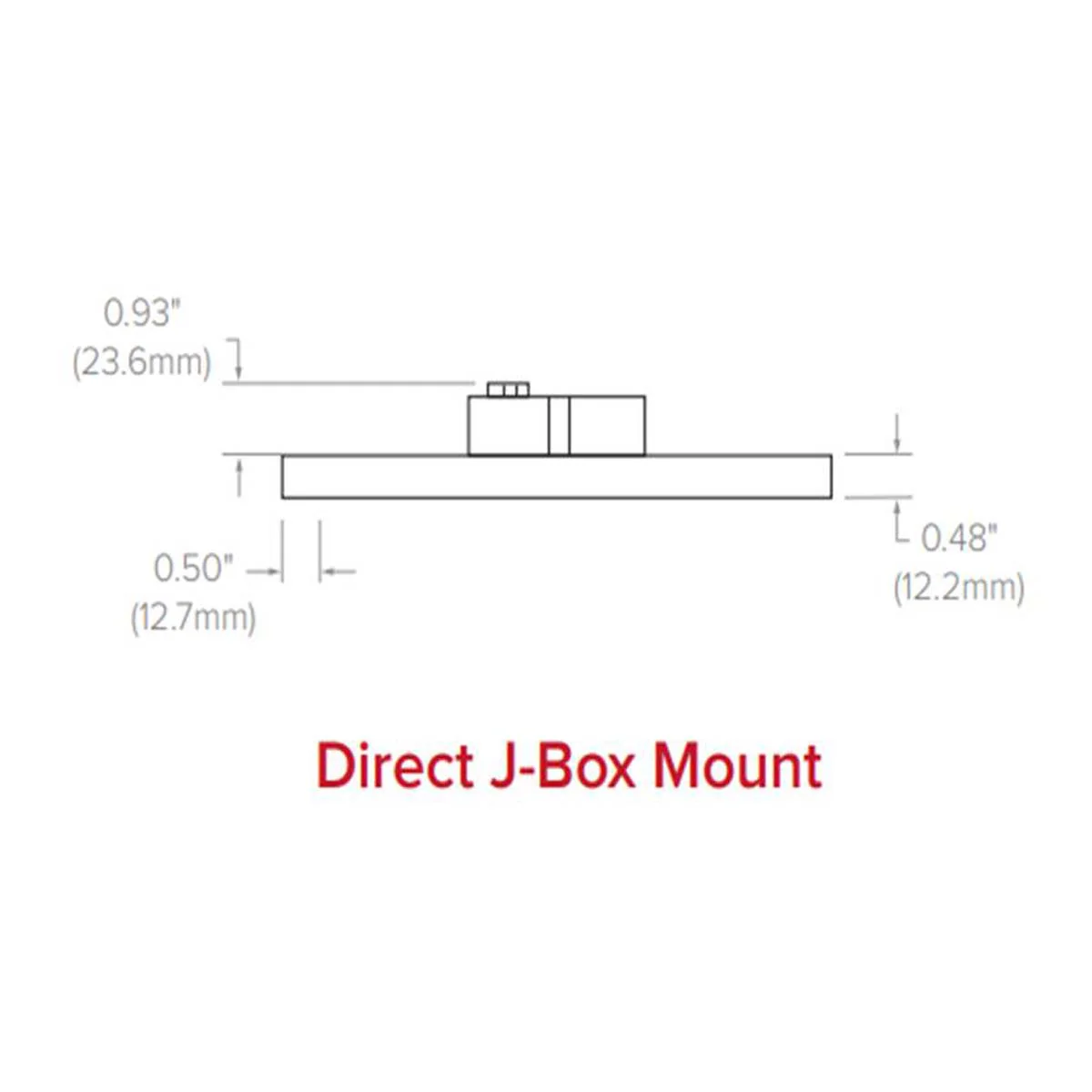 Current 4-in Square Low Profile Surface Mount 3000K 80CRI Direct J-Box Mount - Image 6