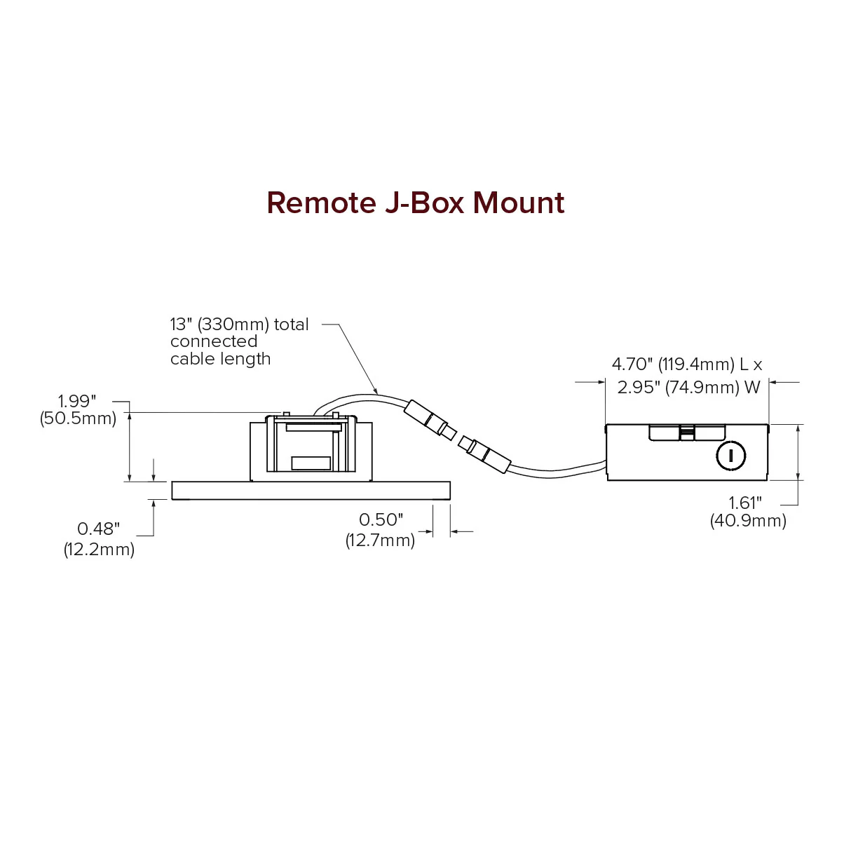 Current 4-in. Square LED Surface Mount CCT Select 90CRI Remote J-Box Mount - Image 3