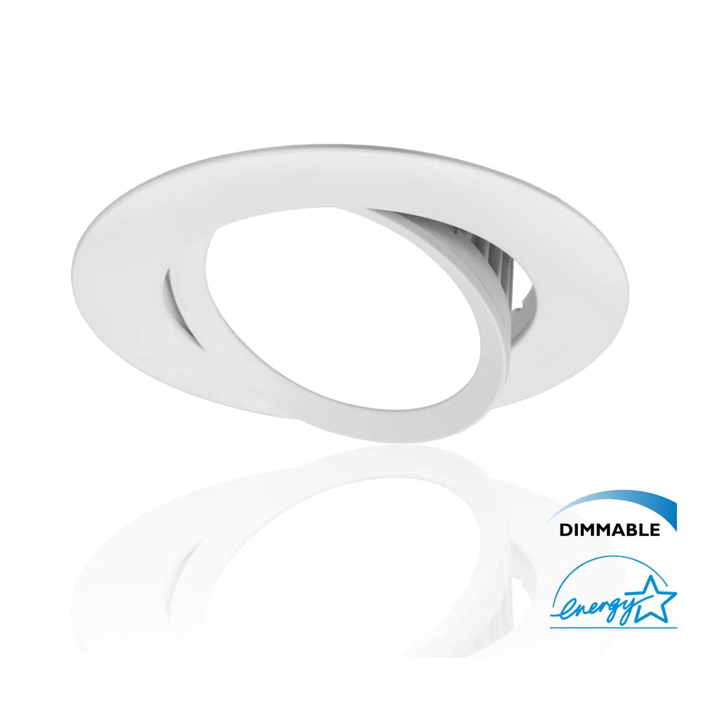 DCG Series 4 in. White Gimbal LED Recessed Downlight, 5000K