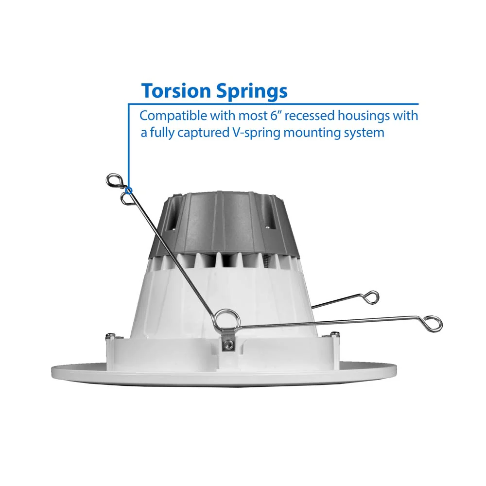 DCG Series 6 in. White Gimbal LED Recessed Downlight, 2700K - Image 5