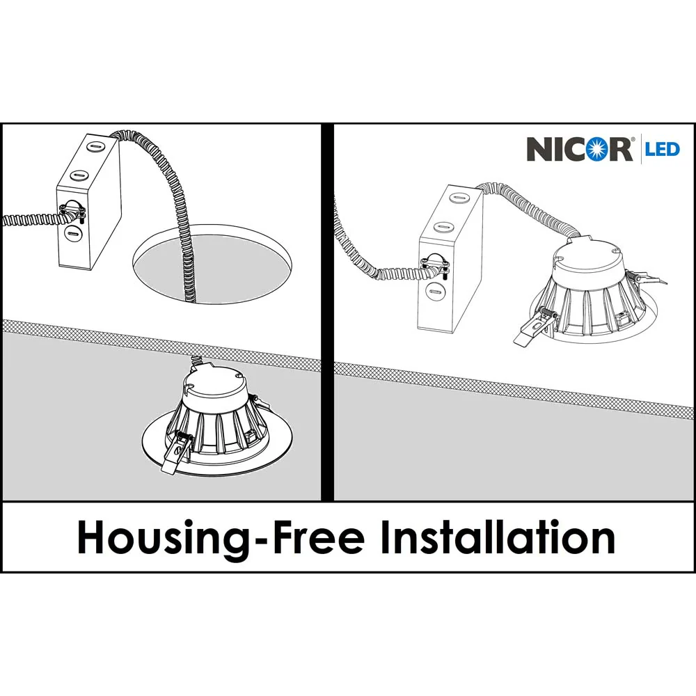 DCR56 Series Black Metallic Trim for NICOR DCR56 LED Downlight - Image 9