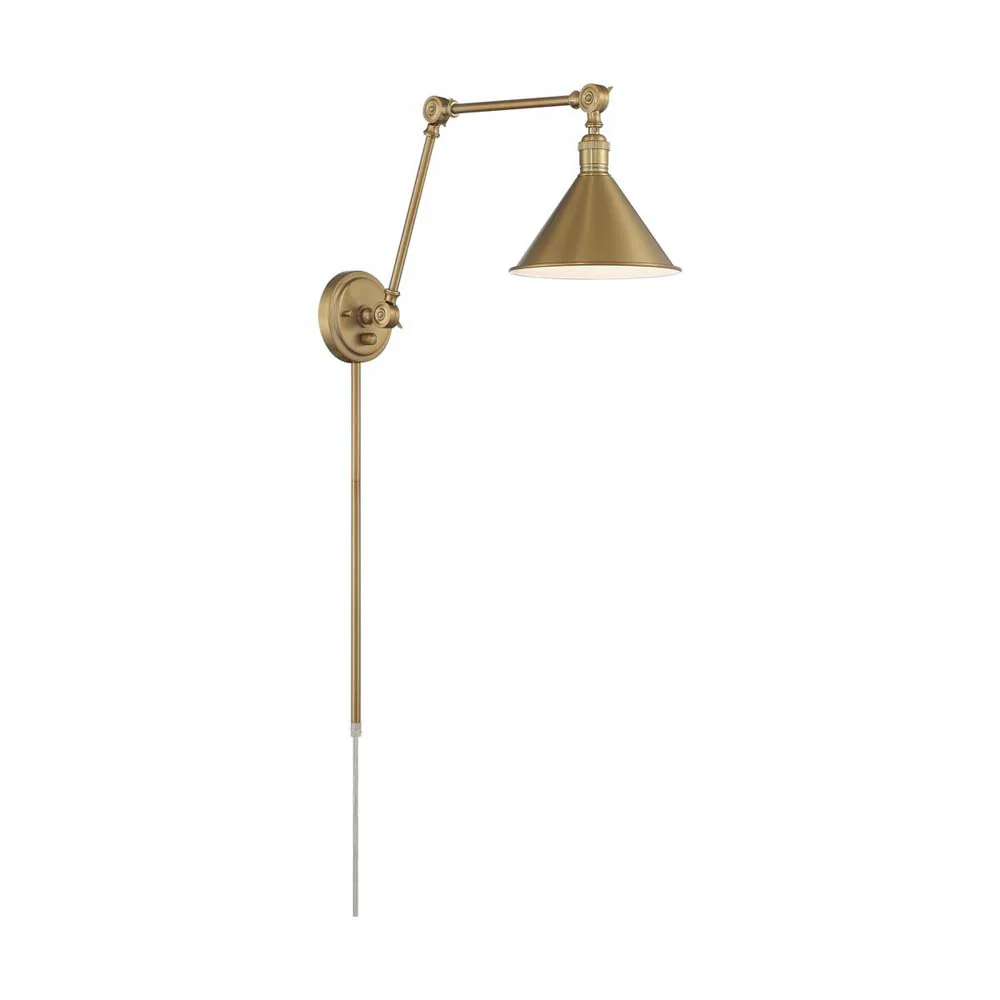 Delancey Swing Arm Lamp Burnished Brass w/ Switch 120v - Image 5