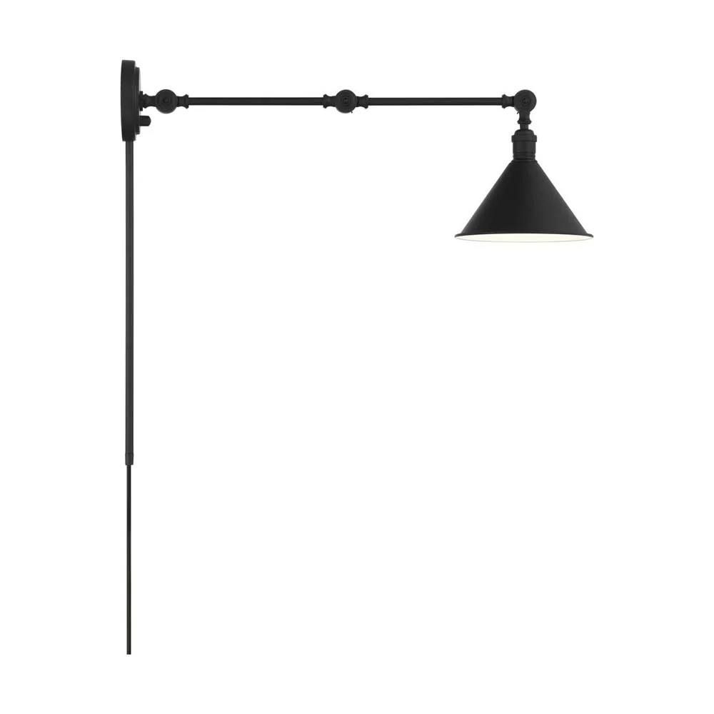 Delancey Swing Arm Lamp Matte Black w/ Switch 120v - Image 3