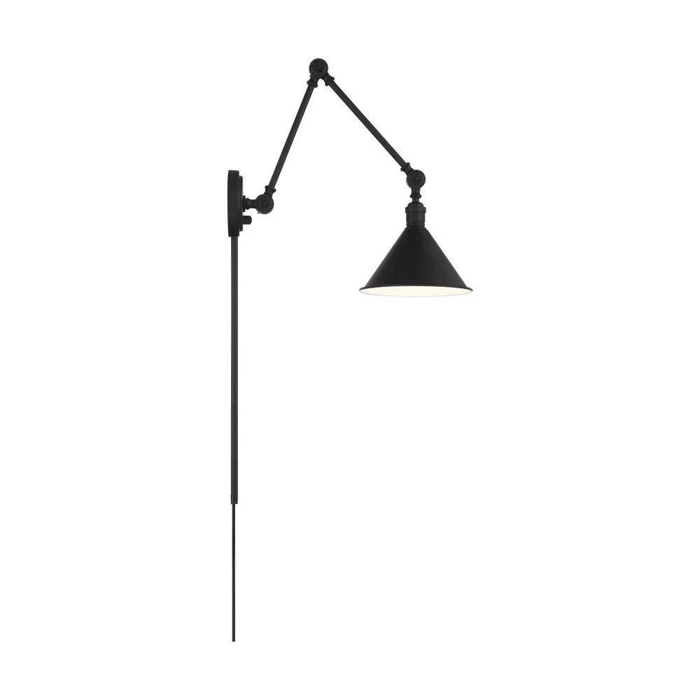 Delancey Swing Arm Lamp Matte Black w/ Switch 120v - Image 4