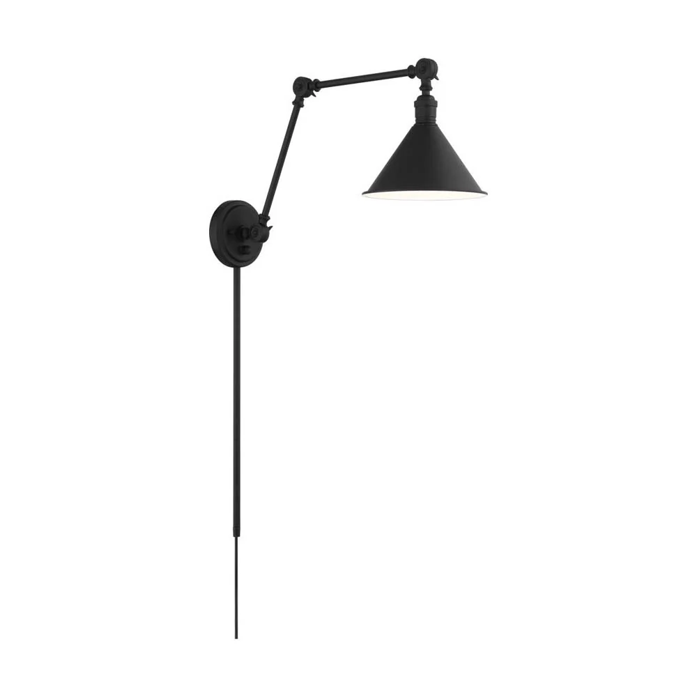 Delancey Swing Arm Lamp Matte Black w/ Switch 120v - Image 5