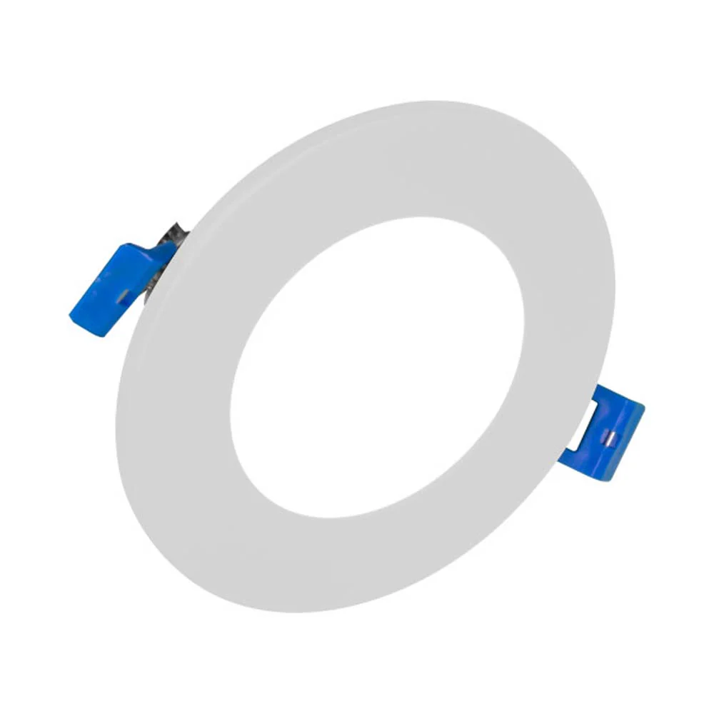 DLE4 Series 4 in. Round White Flat Panel LED Downlight in 5000K