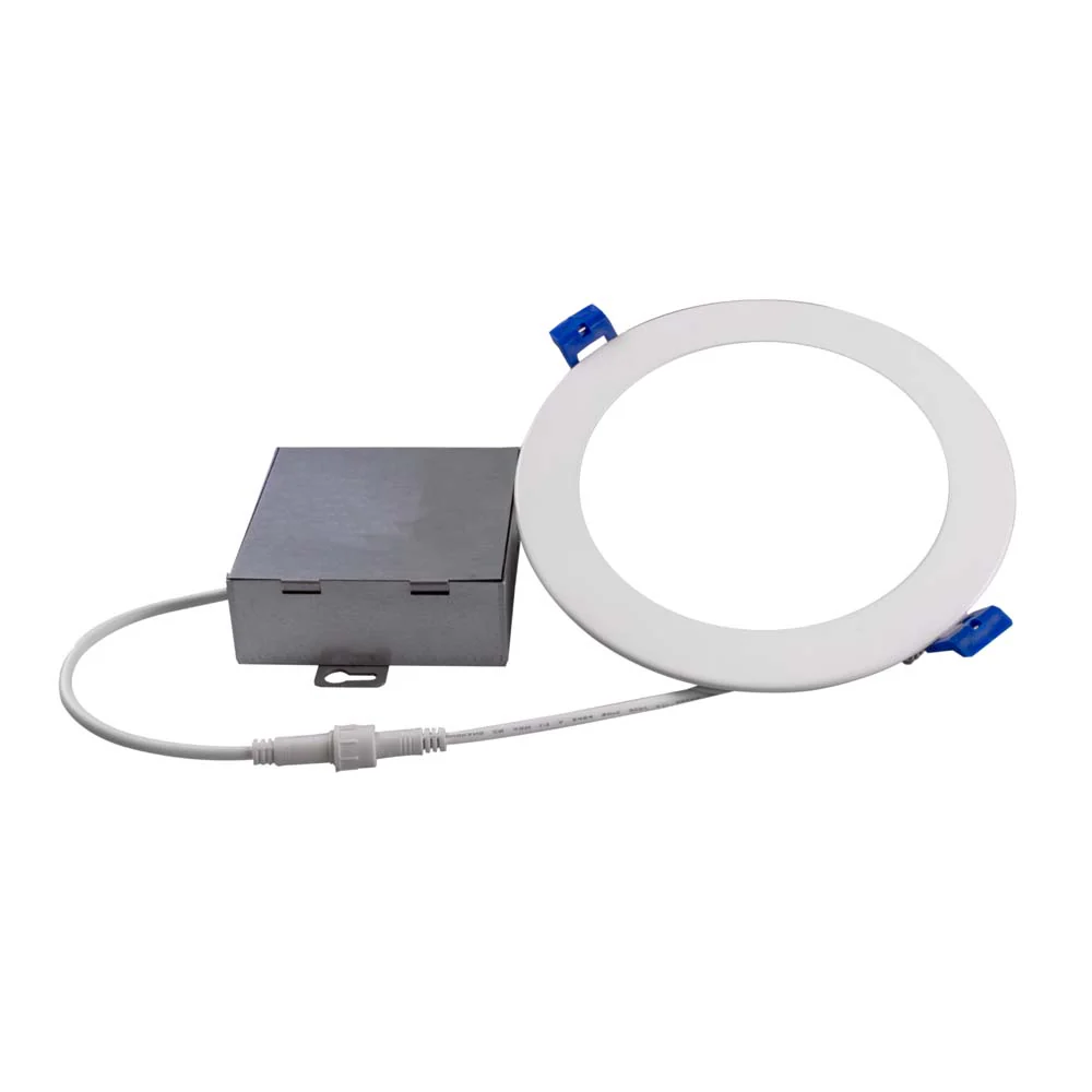 DLE6 Series 6 in. Round White Flat Panel LED Downlight in 2700K - Image 3
