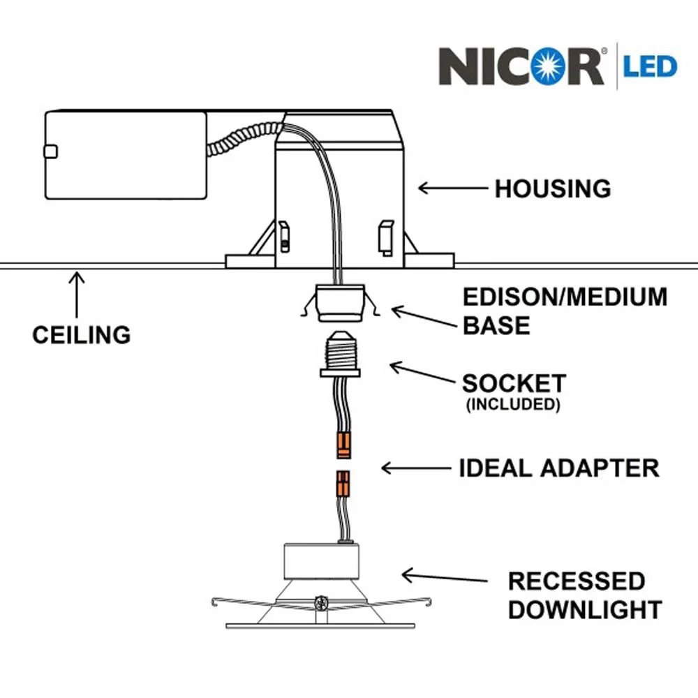 DQR Series 6 in. Black Square LED Recessed Downlight in 3000K - Image 2