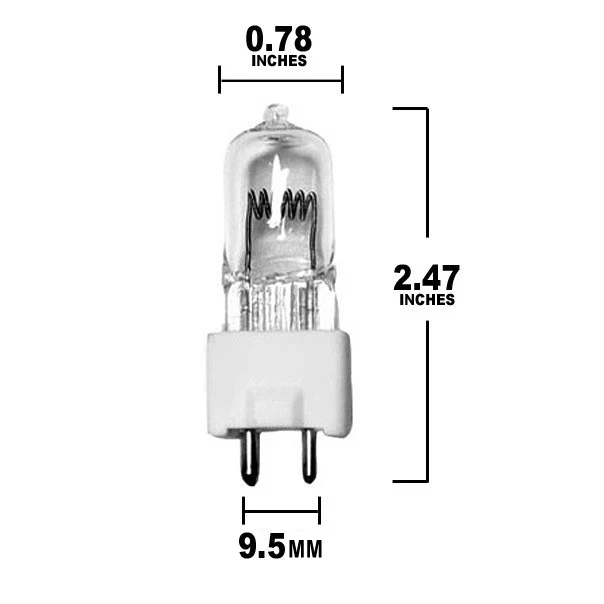 DYS-5 600W 125V BHC / DYV Halogen Replacement Bulb - Image 2