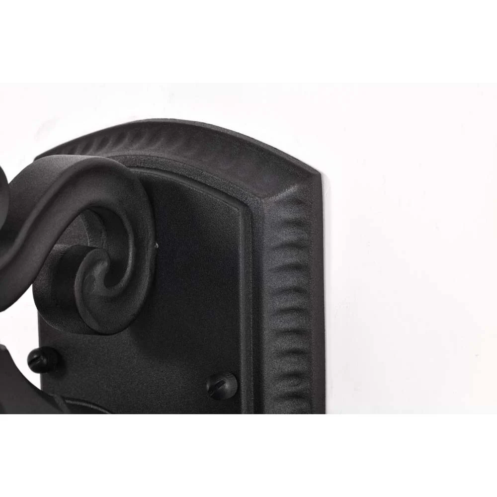 East River 12-in Small Wall Light Matte Black Finish w/ Clear Water Glass - Image 4