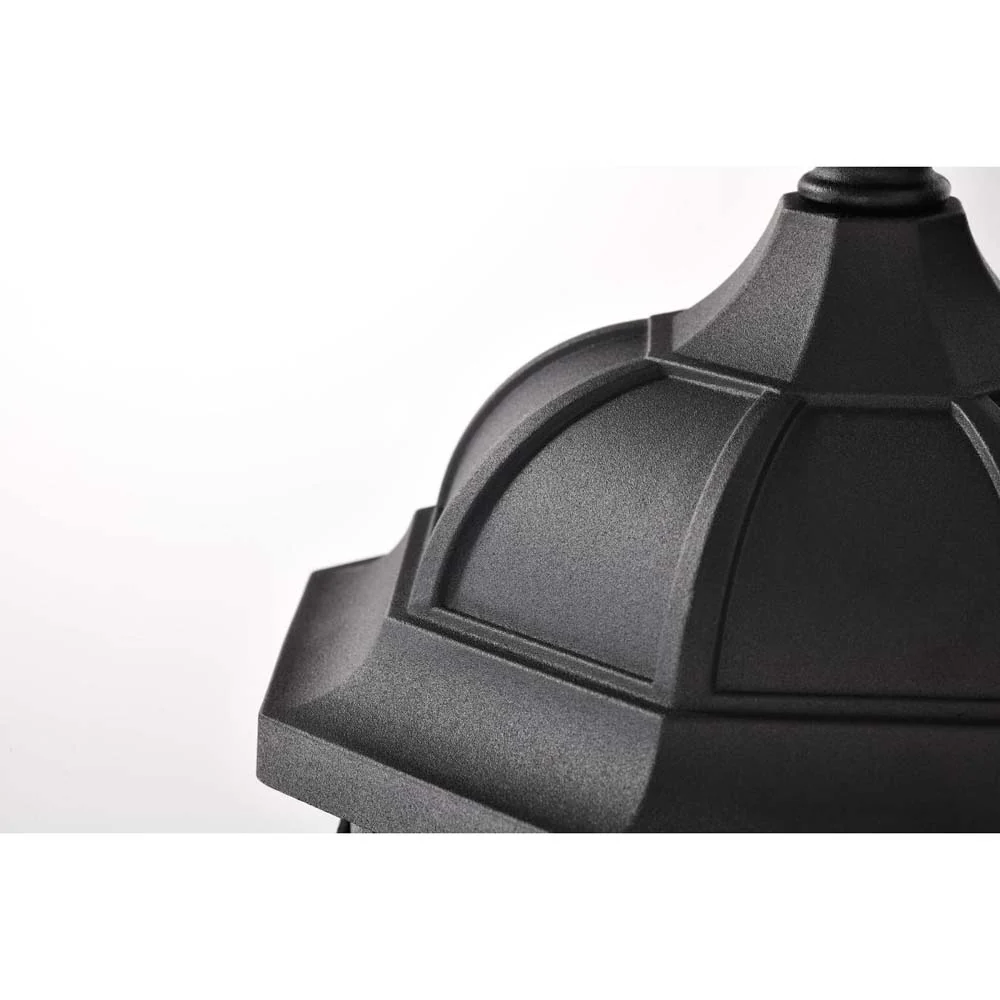 East River 16-in Large Wall Light Matte Black Finish w/ Clear Water Glass - Image 5