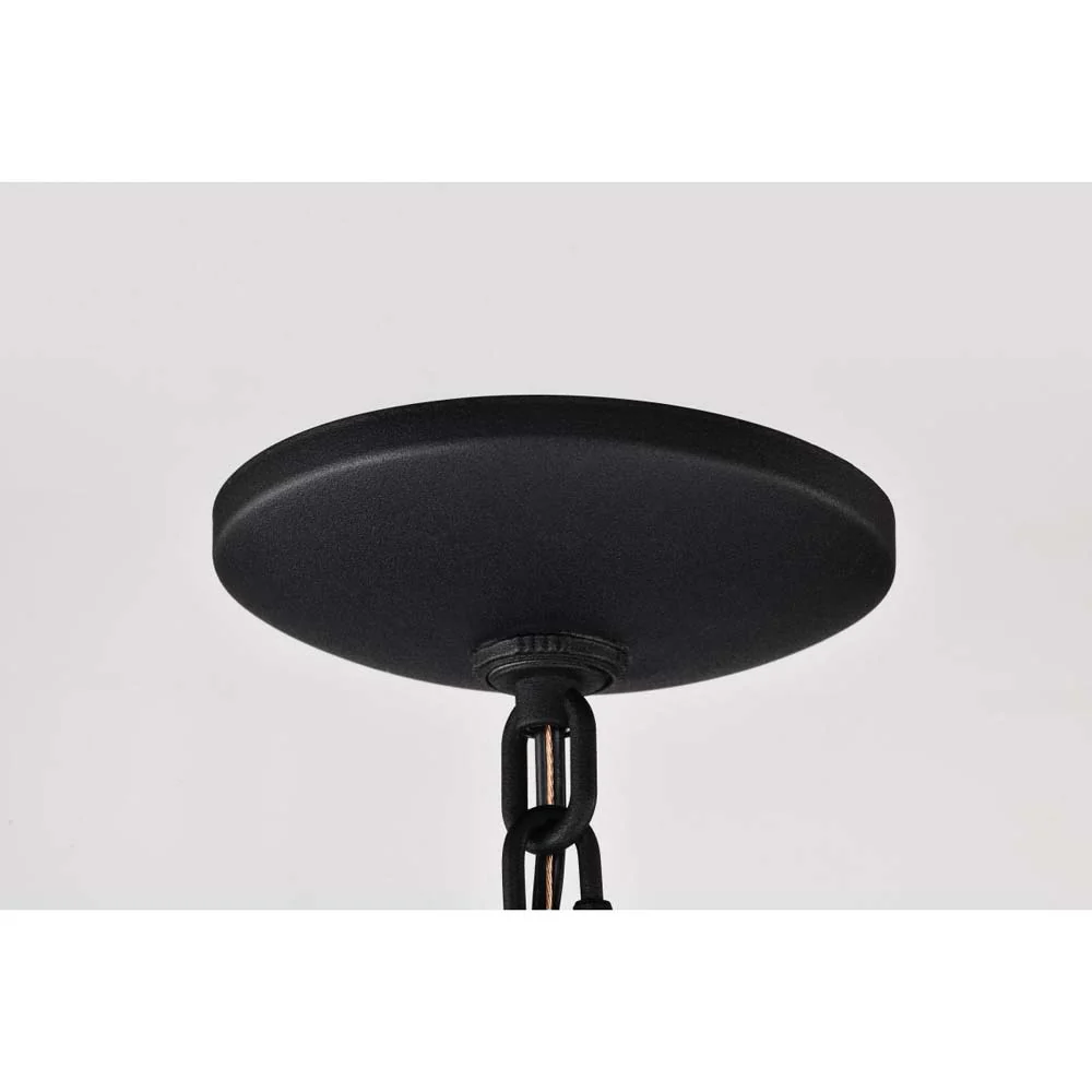 East River Outdoor 14.5-in Hanging Light Matte Black Finish w/ Clear Water Glass - Image 8
