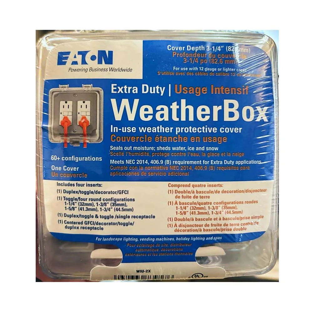 EATON 2-Gang Self-Closing Weatherproof Protective Clear Cover - Image 6
