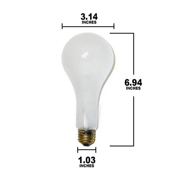 ECT 500W 120V PS25 Photographic Frosted Replacement Bulb - Image 2