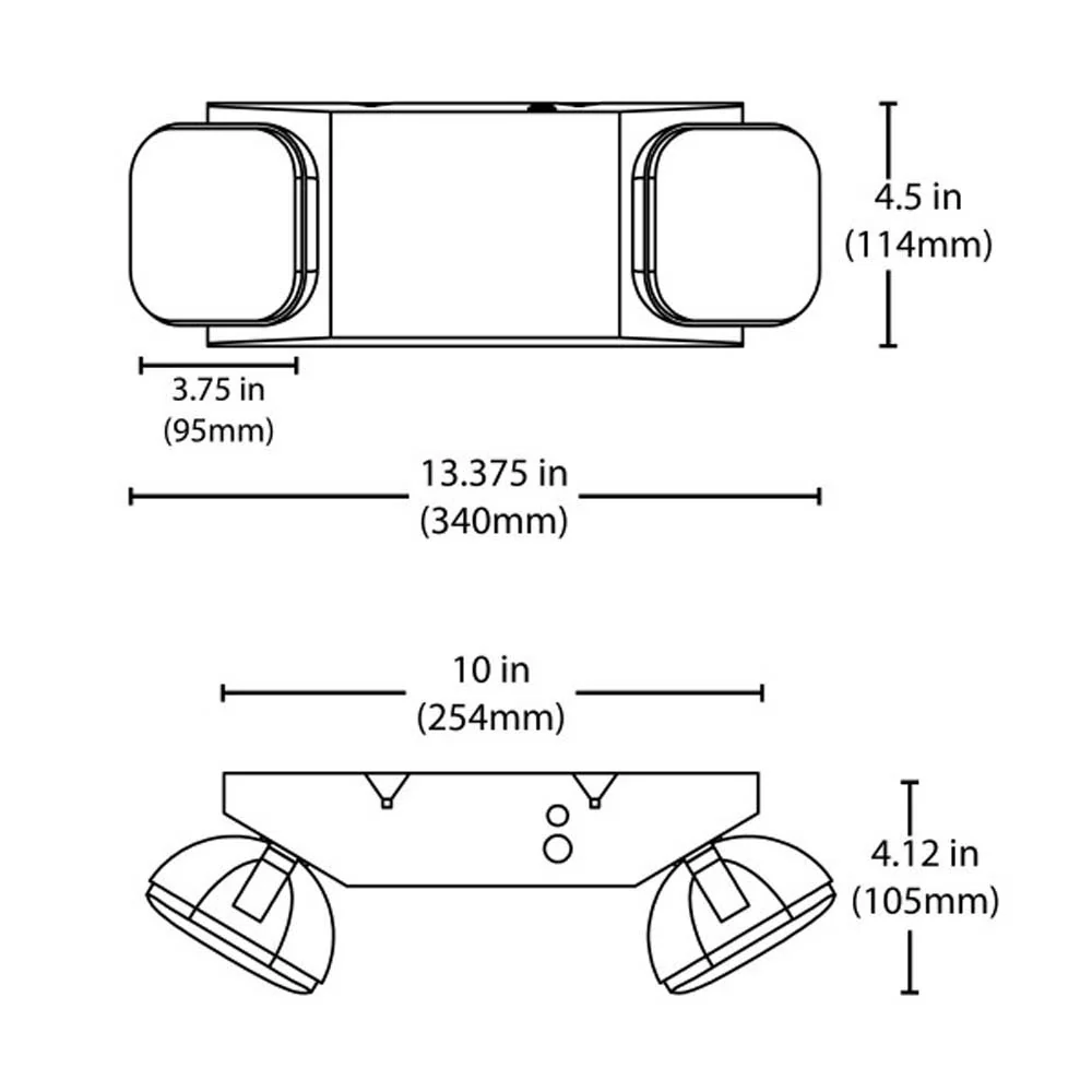 EML Series Low Profile Adjustable LED Emergency Light Fixture - Image 2