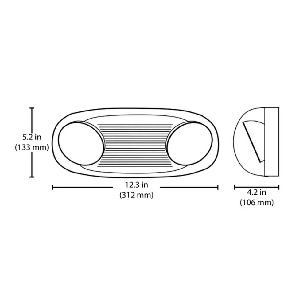 EML6 Outdoor Emergency LED Fixture with Battery Backup - Image 2