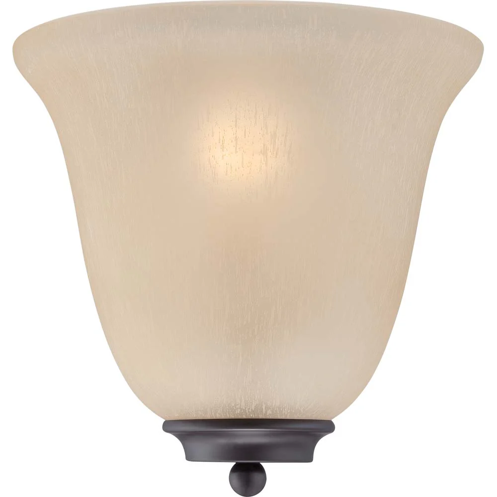Empire 1-Light Wall Sconce Vanity & Wall Light Fixture in Mahogany Bronze Finish