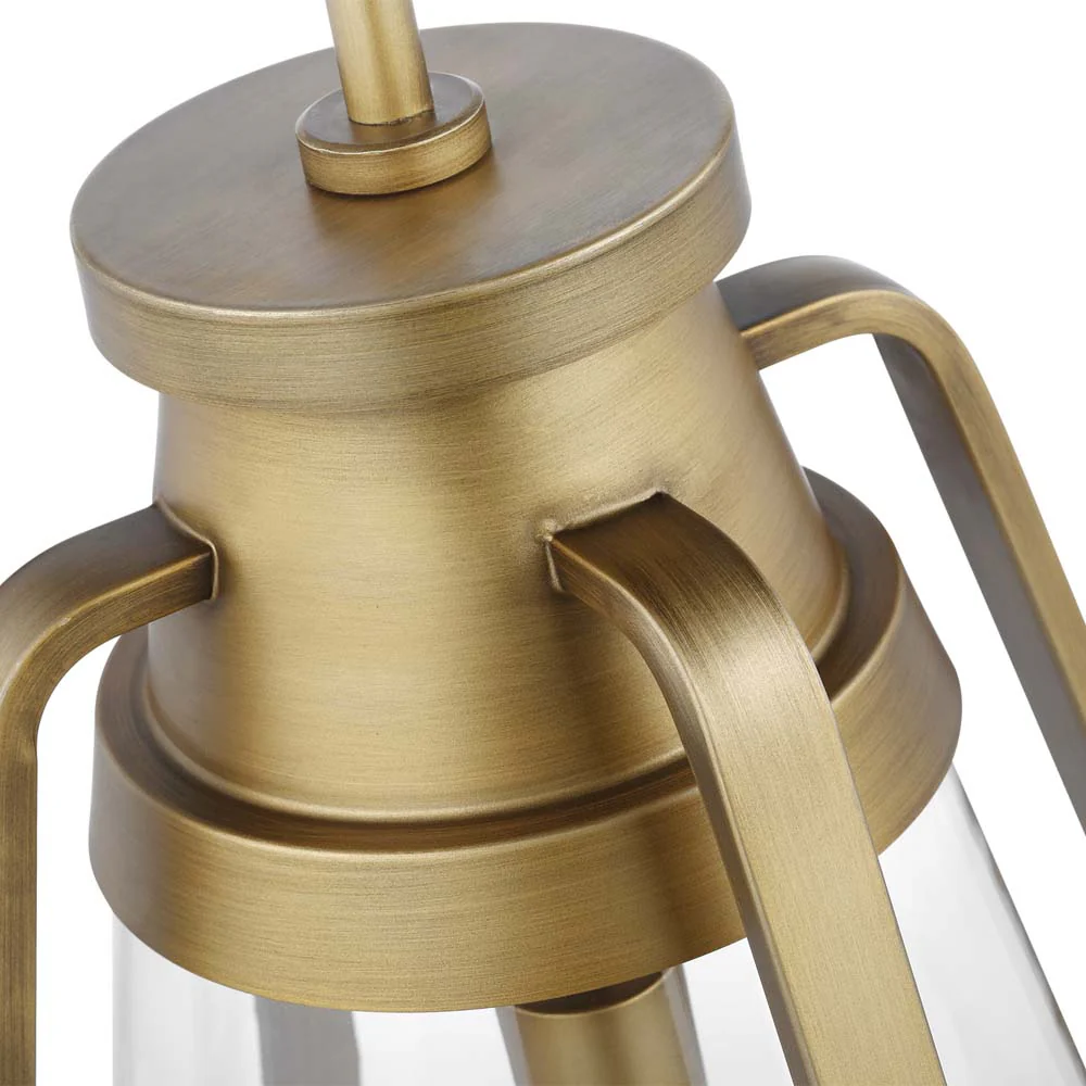 Everett 1-Light 14-in Pendant Natural Brass with Clear Glass - Image 5