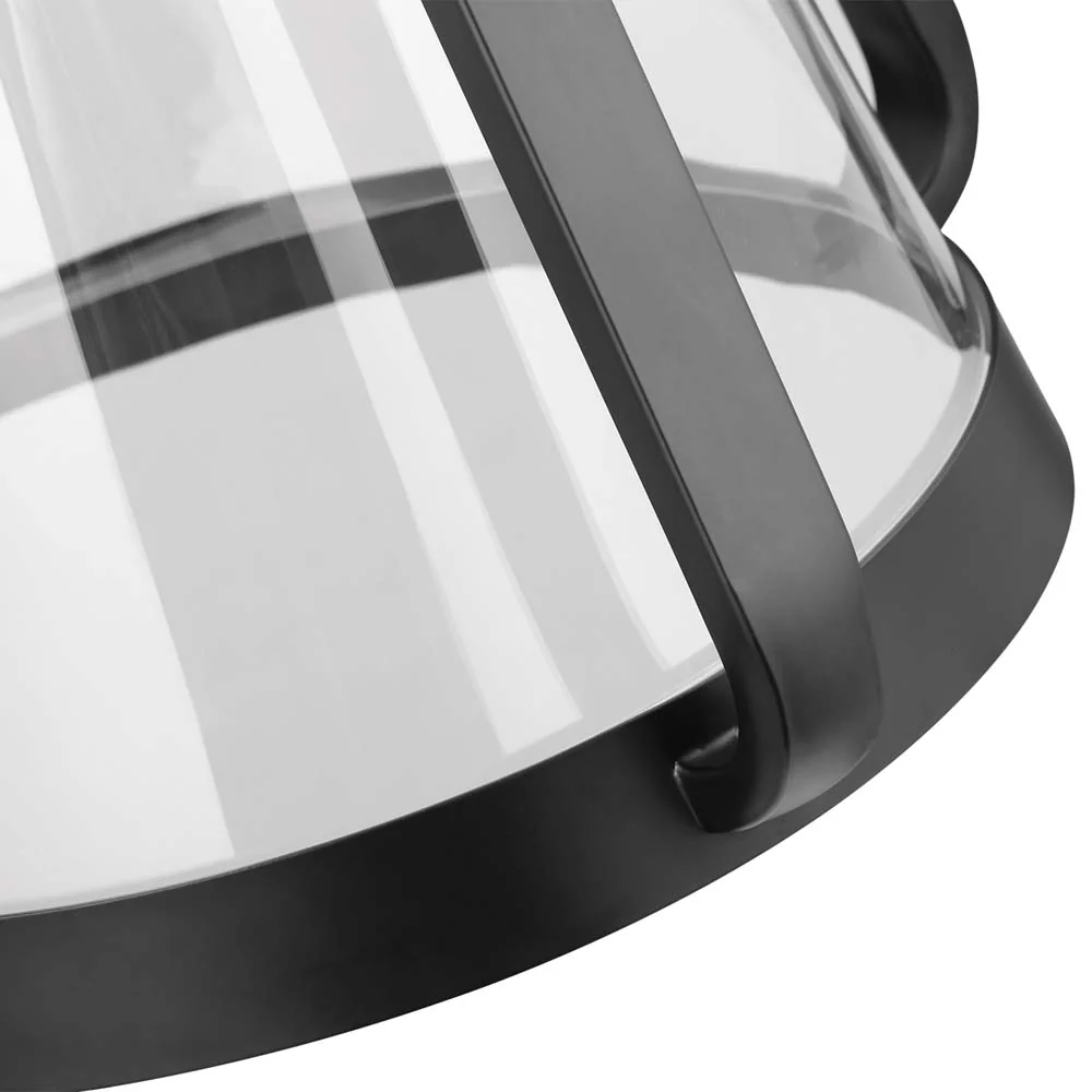 Everett 1-Light 18-in Pendant Matte Black with Clear Glass - Image 5