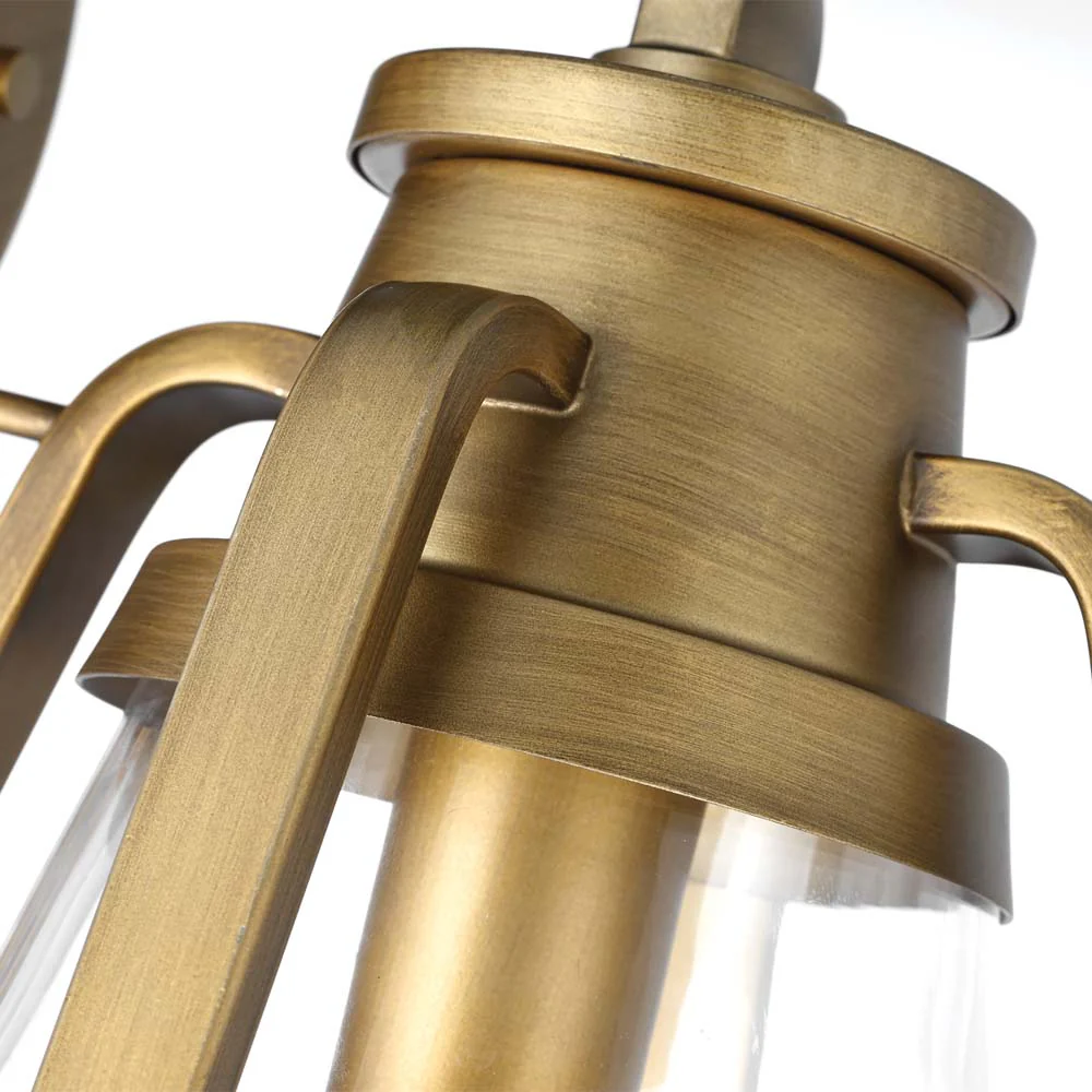 Everett 1-Light Large Wall Sconce Natural Brass with Clear Glass - Image 5