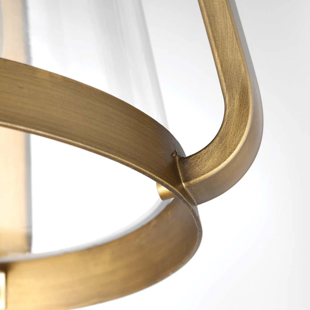 Everett 1-Light Large Wall Sconce Natural Brass with Clear Glass - Image 6