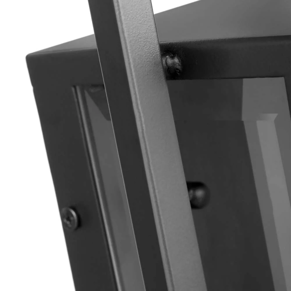 Exhibit Medium Wall Lantern Matte Black w/ Clear Beveled Glass - Image 5