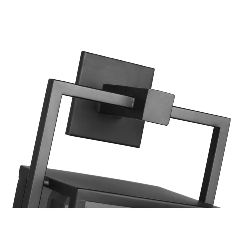 Exhibit Small Wall Lantern Matte Black w/ Clear Beveled Glass - Image 5