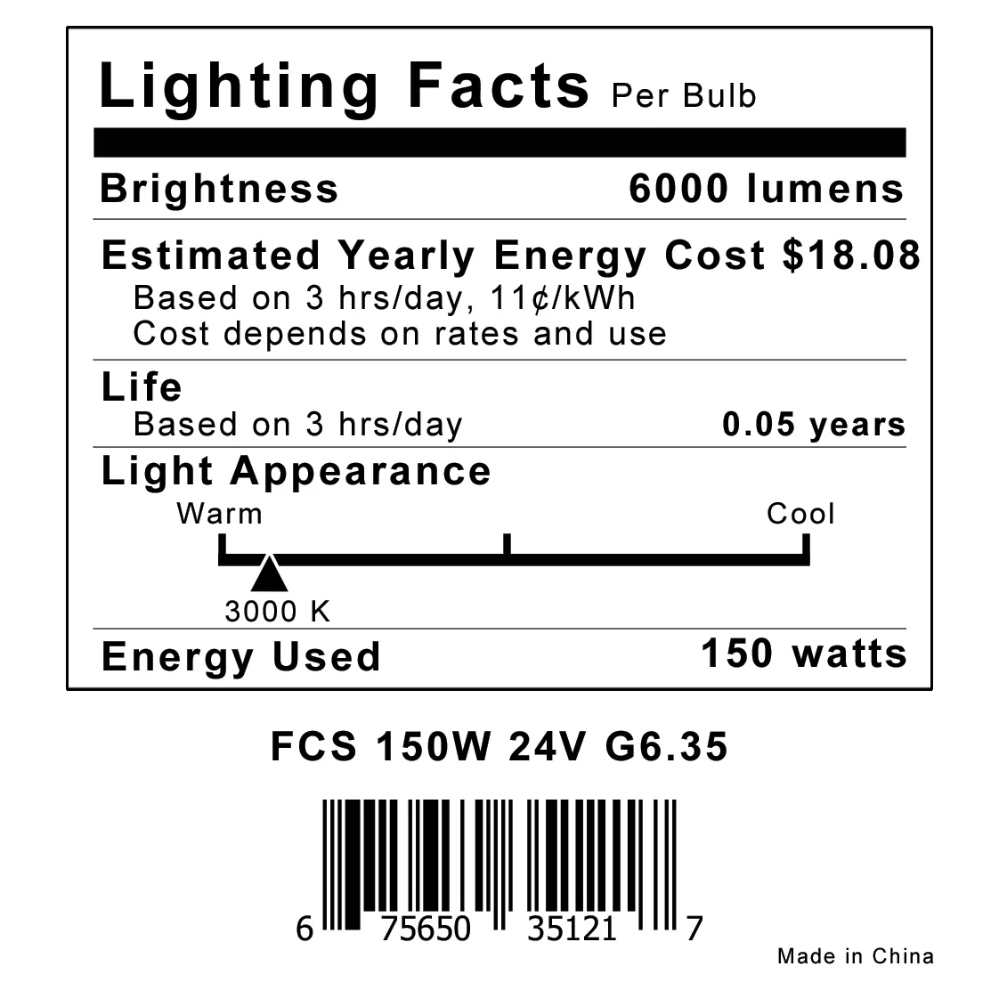 FCS Bulb - BULBAMERICA 150w 24v G6.35 Bipin base FCS Halogen Lamp - Image 3