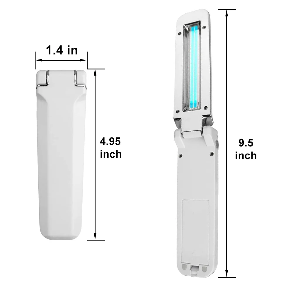 Foldable Mini UV-C Sanitizer Travel Wand - Portable UV-C Disinfection Lamp - Image 2