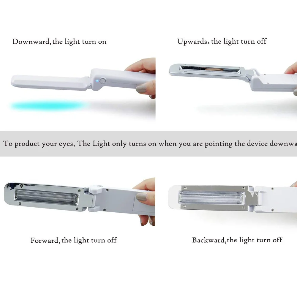 Foldable Mini UV-C Sanitizer Travel Wand - Portable UV-C Disinfection Lamp - Image 4