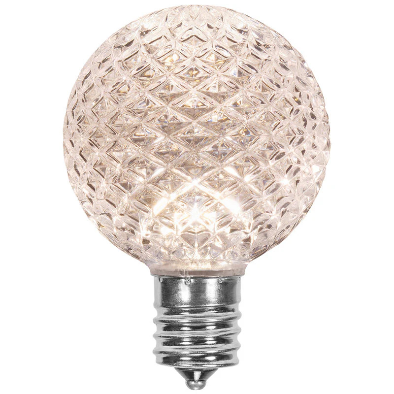 25 Bulbs G50 LED Warm White E17 Intermediate Base OptiCore Globe Light Bulbs