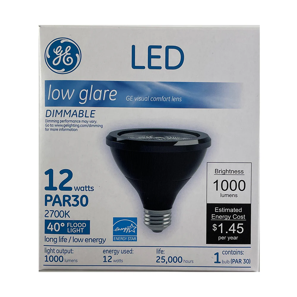 GE 12w 120v LED PAR30 2700k Warm White Flood Dimmable Bulb - 75w equiv, - Image 3