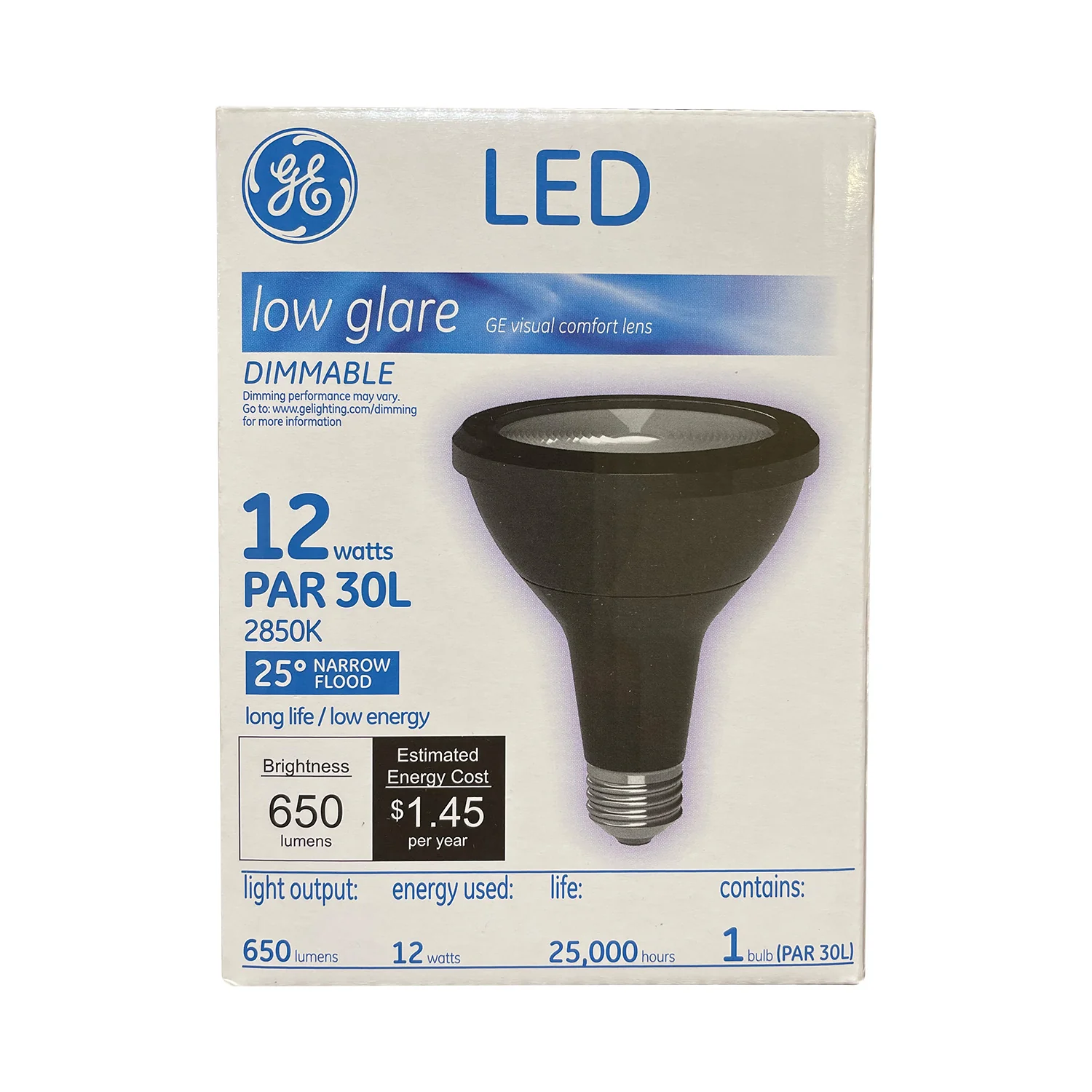 GE 12w 120v LED PAR30 2700k Warm White Flood Dimmable Bulb - 75w equiv,