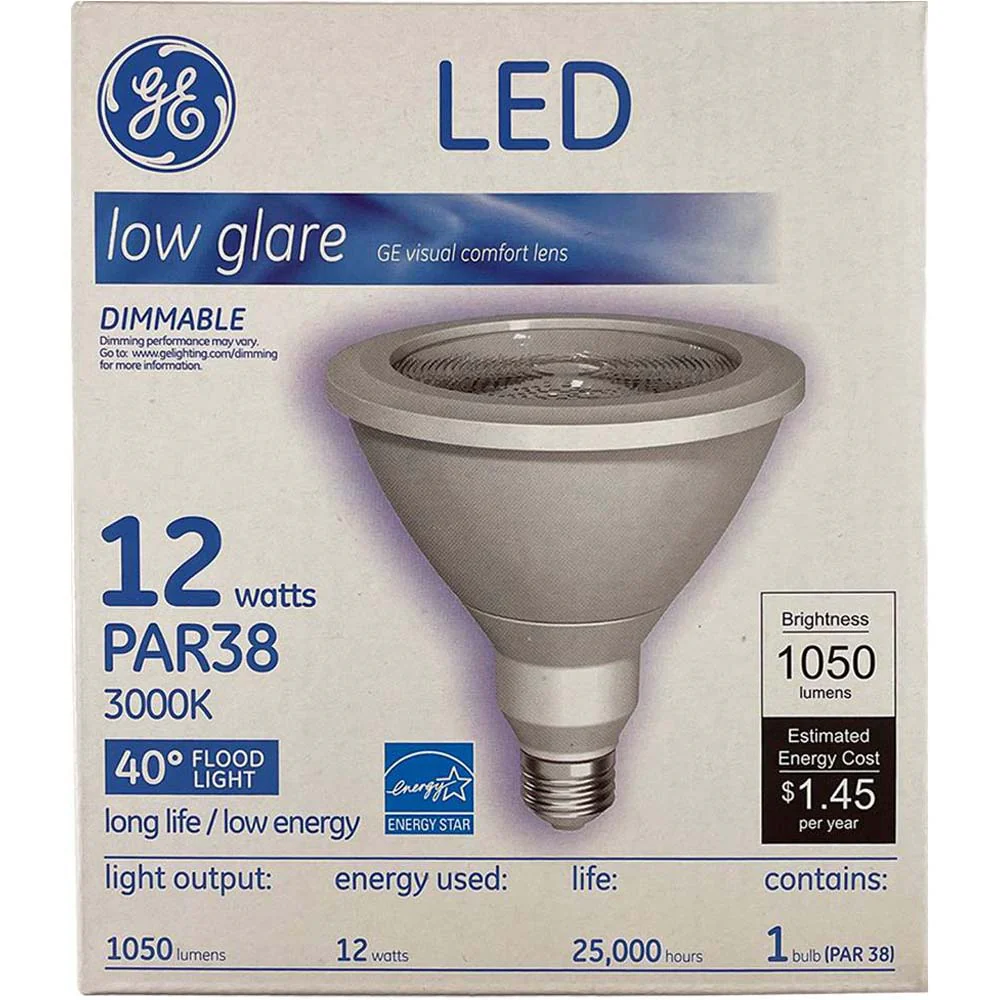 GE 12W PAR38 LED 3000K Flood 40deg 1050Lm Dimmable Bulb - 75w Equiv. - Image 2