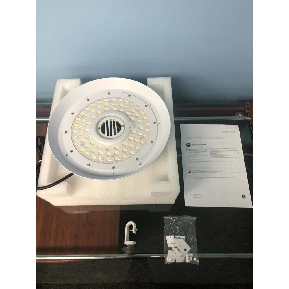 GE 160w UFO High Bay LED Pendant 4000K Cool White 22,000LM 120-277V Lamp - Image 4