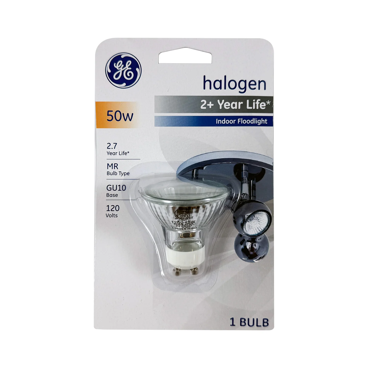 GE 16751 - 50w 120v FMW MR16 GU10 Edison Quartzline Flood Halogen Bulb