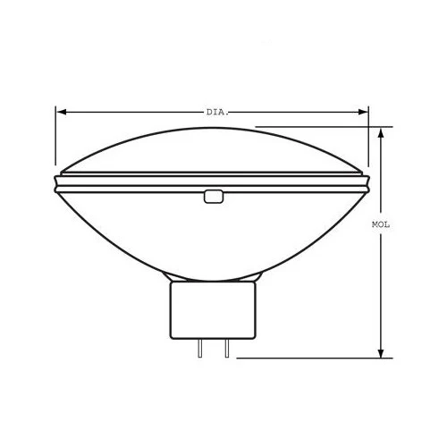 GE 25520 CP88 500W 240V PAR64 Quartzline Medium Flood Stage Studio Bulb - Image 7