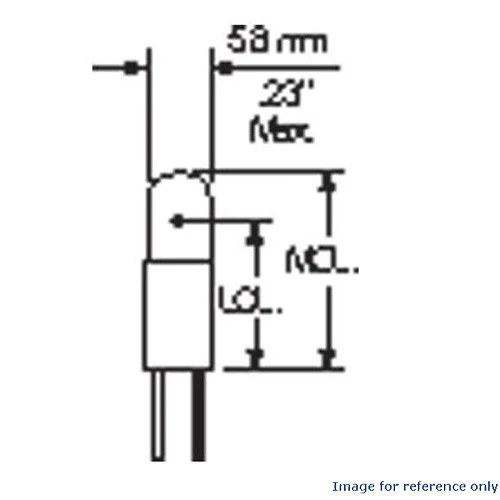 10Pk - GE 7387 - 28926 1w 28v T1.75 M-23 Bi-Pin Base Low Voltage Miniature Bulb - Image 3