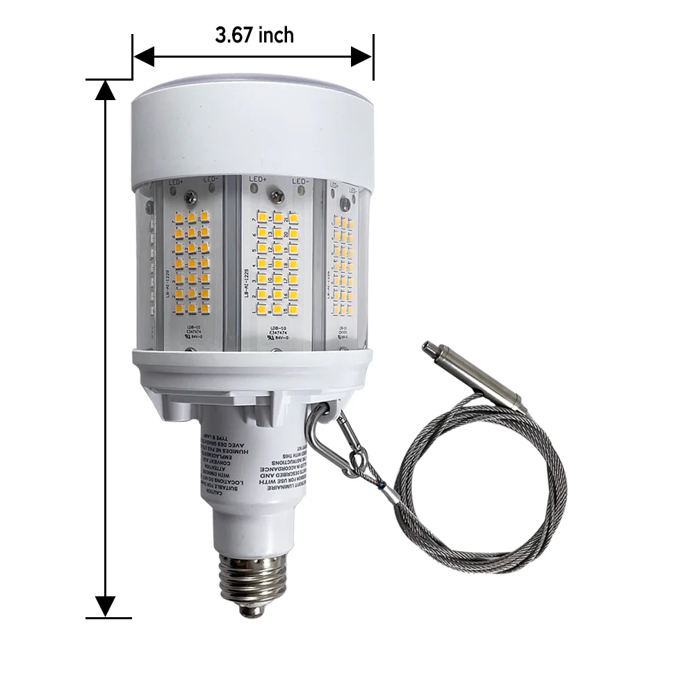 GE 80W LED - 175W HID Replacement, E26 Base 3000K High Bay LED Bulb - Image 3
