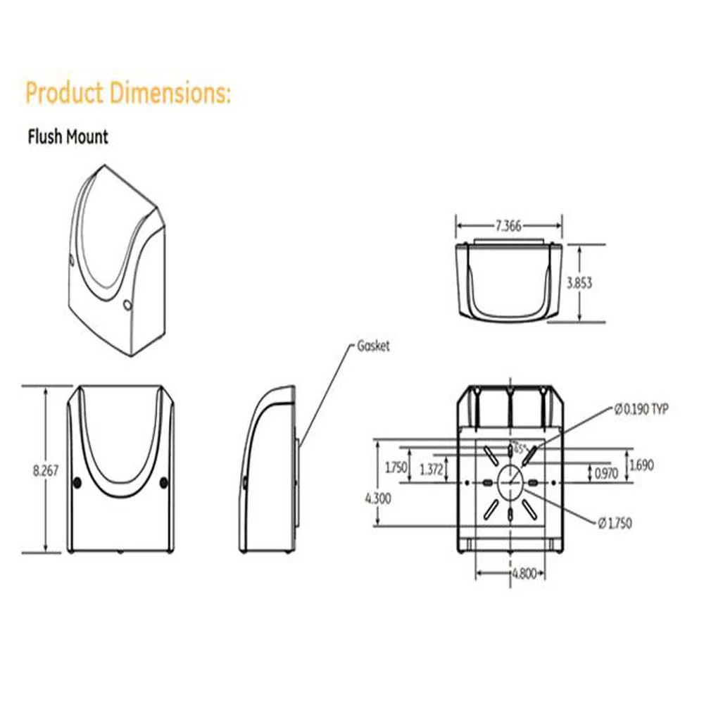 GE EVOLVE 36W LED Wall Pack 4000K 4000Lm Flush Mount - Image 3