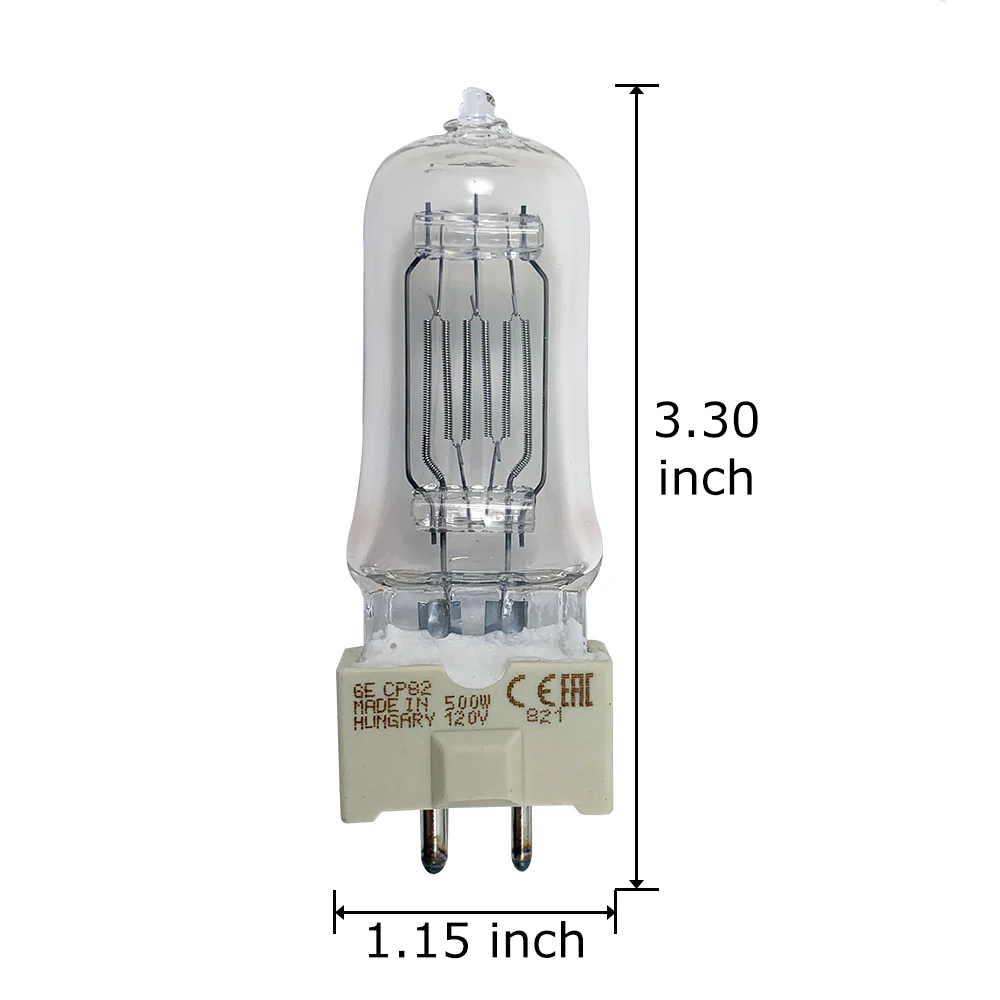 GE FRG 500w FRG-Q500T8 GY9.5 Projector Halogen Light Bulb - Image 2